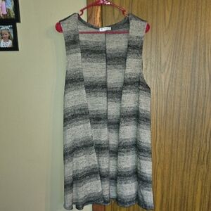 Honey and Lace Gray Striped Cardigan